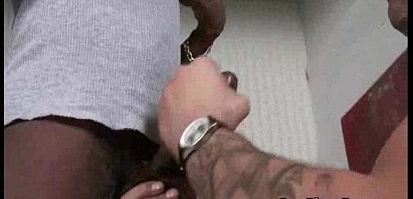  Private handjob and rubbing with black gay muscular dude 26